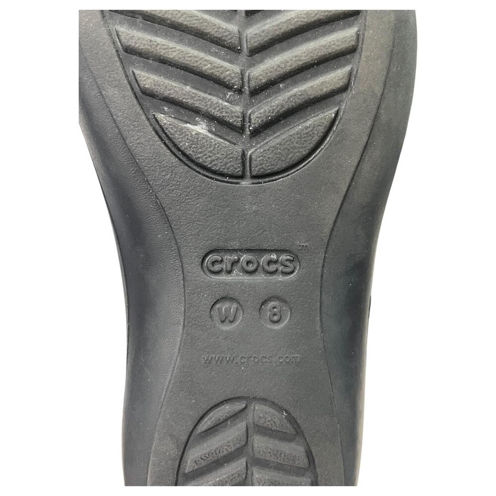 Crocs Shoes Womens Size 8 Black Sienna Flats Ballet Comfort Lightweight Slip On - Picture 6 of 10